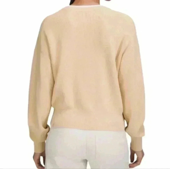 Lululemon Waist Length Crewneck  Sweater Prosecco Lemon Sorbet Cotton Women's 4 - Picture 3 of 13